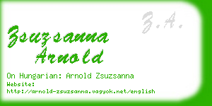 zsuzsanna arnold business card